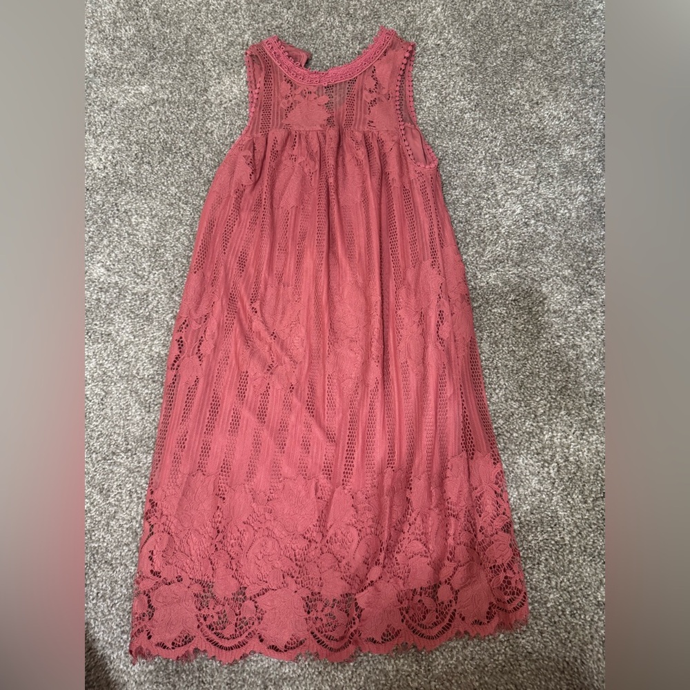No Boundaries Pink Lace Dress